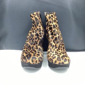 Stuart Weitzman Animal Print Ankle Boots